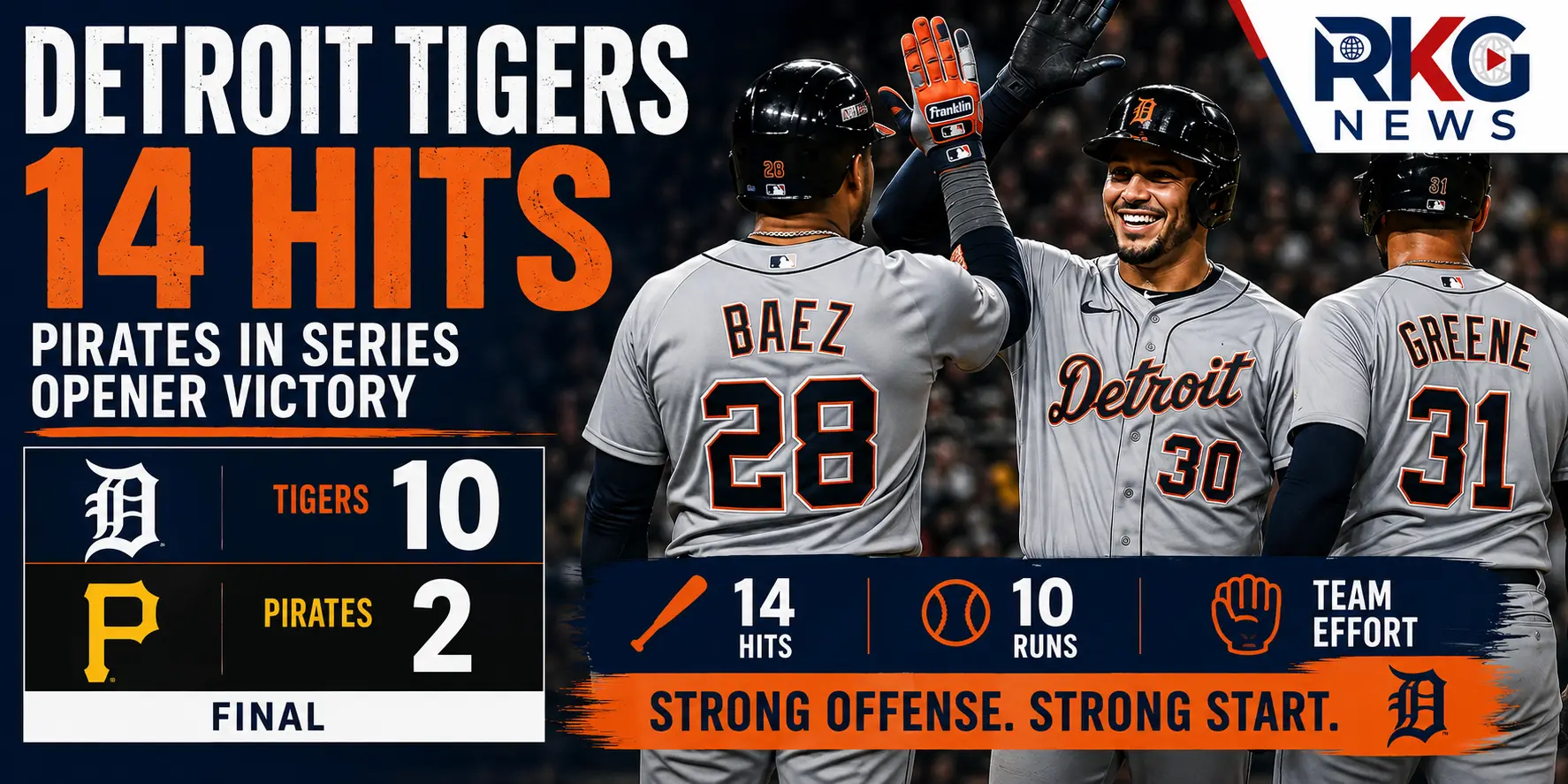 Detroit Tigers 14 Hits Pirates